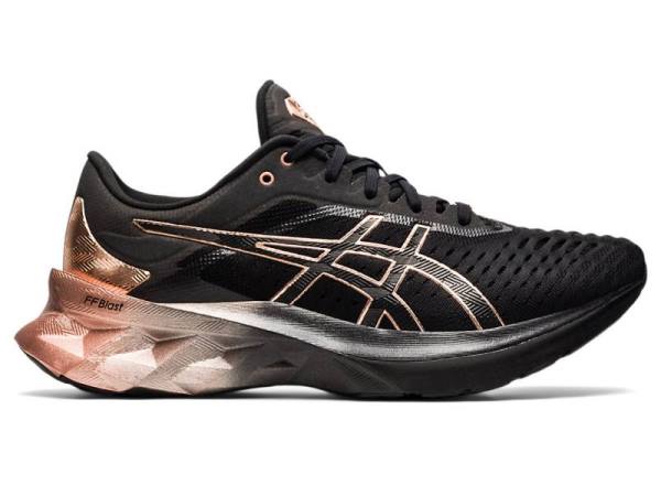 Asics Hardloopschoenen Dames, NOVABLAST Zwart/Roze/Goud - Asics Winkels Belgie | B2730819-EM